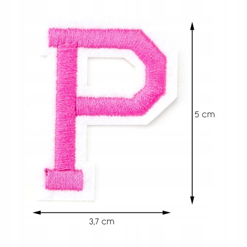 Naszywka TERMO naprasowanka LITERA P Literka Łata