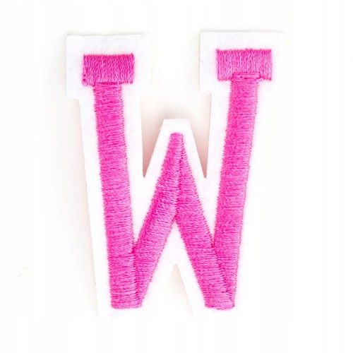 Naszywka TERMO naprasowanka LITERA W Literka Łata