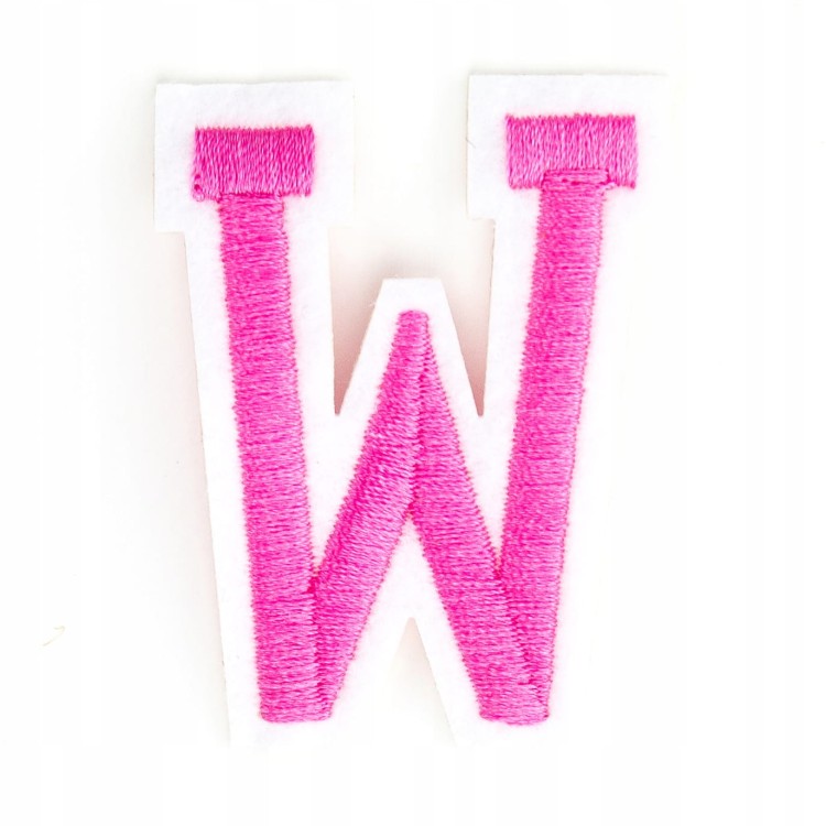 Naszywka TERMO naprasowanka LITERA W Literka Łata