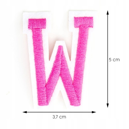 Naszywka TERMO naprasowanka LITERA W Literka Łata