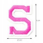 Naszywka TERMO naprasowanka LITERA S Literka Łata