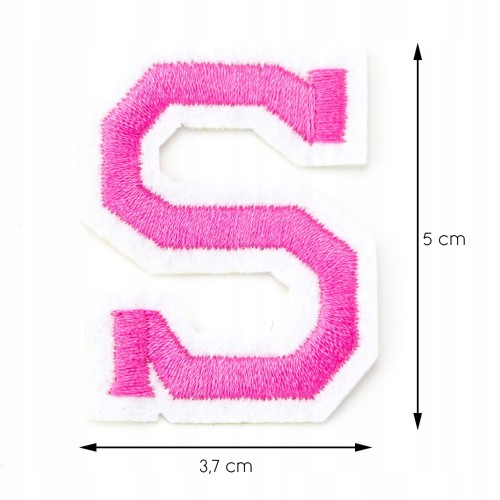 Naszywka TERMO naprasowanka LITERA S Literka Łata