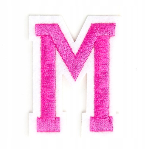 Naszywka TERMO naprasowanka LITERA M Literka Łata