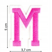 Naszywka TERMO naprasowanka LITERA M Literka Łata