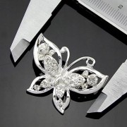 PINETS broszka srebrny Motyl motylek Cyrkonie