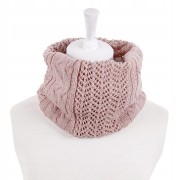 KOMIN różowy miękki Szalik Chusta pudrowy róż