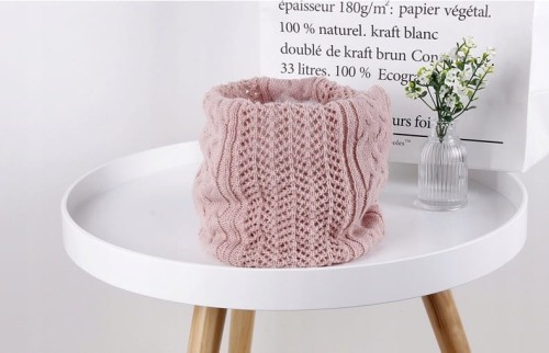 KOMIN różowy miękki Szalik Chusta pudrowy róż