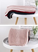 KOMIN różowy miękki Szalik Chusta pudrowy róż