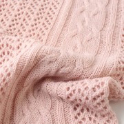 KOMIN różowy miękki Szalik Chusta pudrowy róż