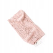 KOMIN różowy miękki Szalik Chusta pudrowy róż