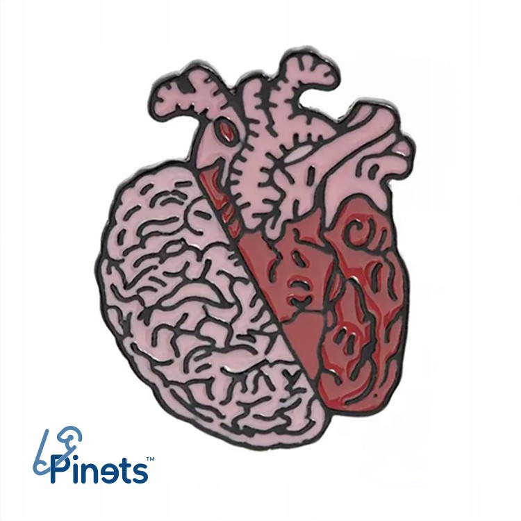 PINETS przypinka Serce Mózg Narząd pin Grafika
