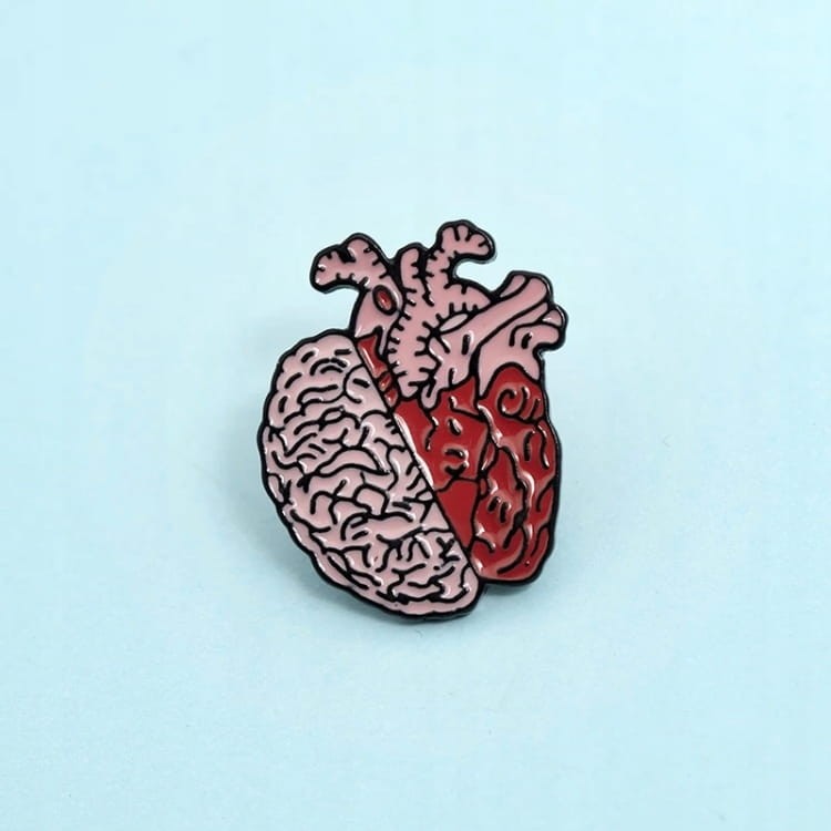 PINETS przypinka Serce Mózg Narząd pin Grafika