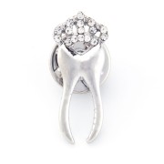 PINETS przypinka Srebrna Korona Ząb Dentysta