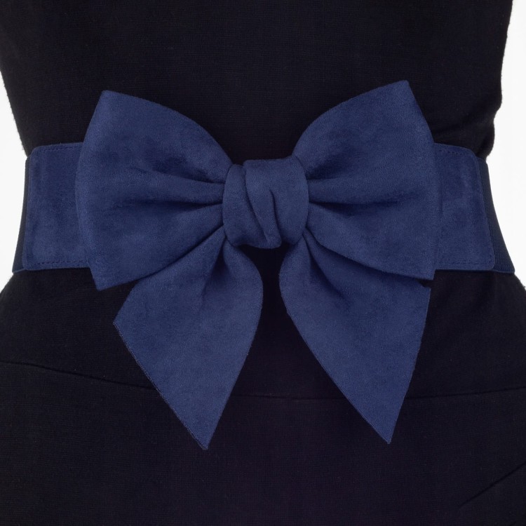 PASEK ozdobny do Sukienki Tuniki Granat Elastyczny