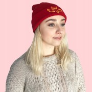 CZAPKA Little Angel czerwona złote haftowane Logo