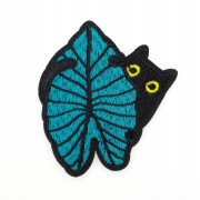 Naszywka TERMO Kot z liściem Roślina Liść Listek