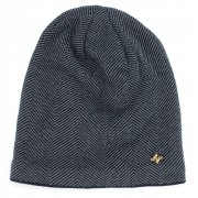 CZAPKA Zimowa Ocieplana Granatowa Szara