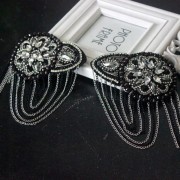 2 Naramienniki naszywka pagony srebrne ozdoba