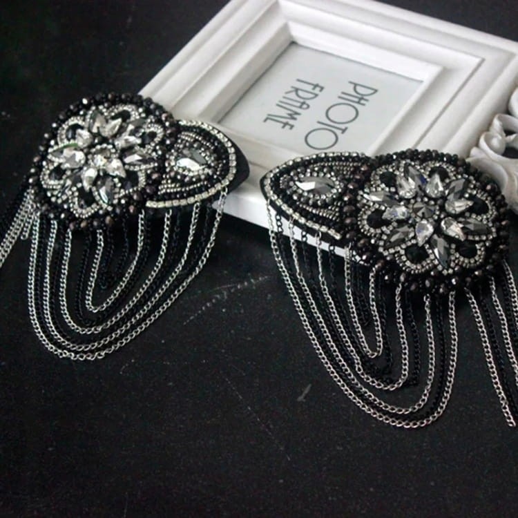 2 Naramienniki naszywka pagony srebrne ozdoba