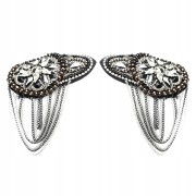 2 Naramienniki naszywka pagony srebrne ozdoba