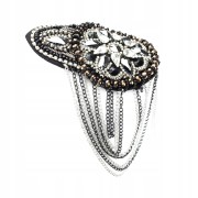 2 Naramienniki naszywka pagony srebrne ozdoba