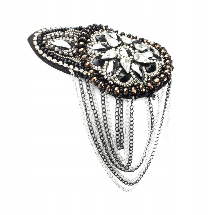 2 Naramienniki naszywka pagony srebrne ozdoba