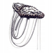 2 Naramienniki naszywka pagony srebrne ozdoba