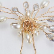 SPINKa do włosów Wsuwka Ślub cyrkonie Kwiat Kok