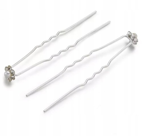 SPINKI 2 szt ślub kwiatki cyrkonie wsuwki Kokówka