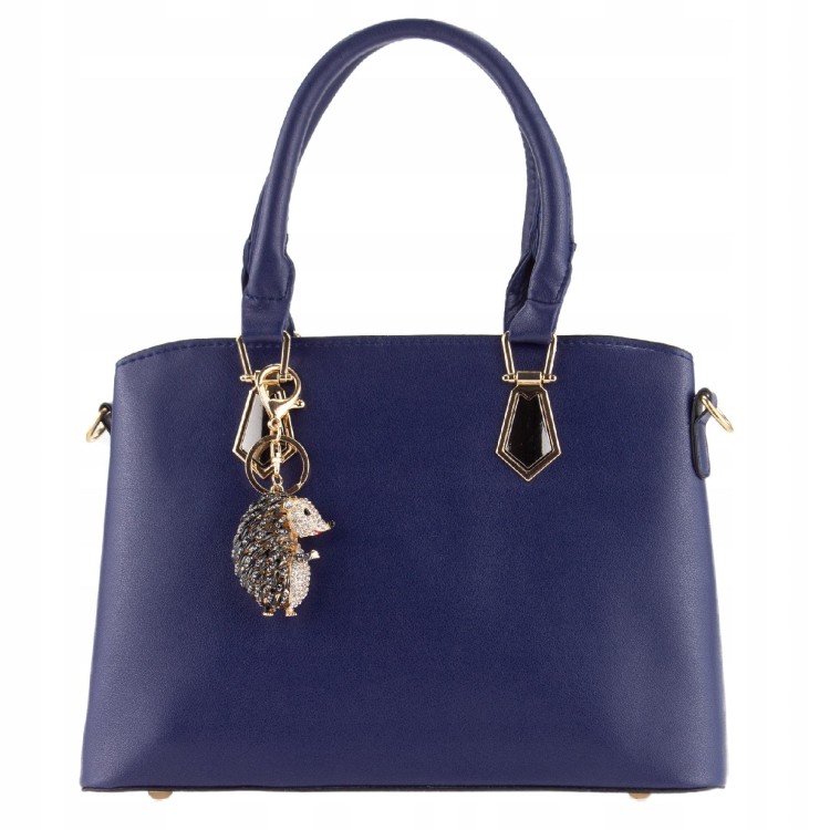 BRELOCZEK Brelok do kluczy złoty Jeżyk Cyrkonie