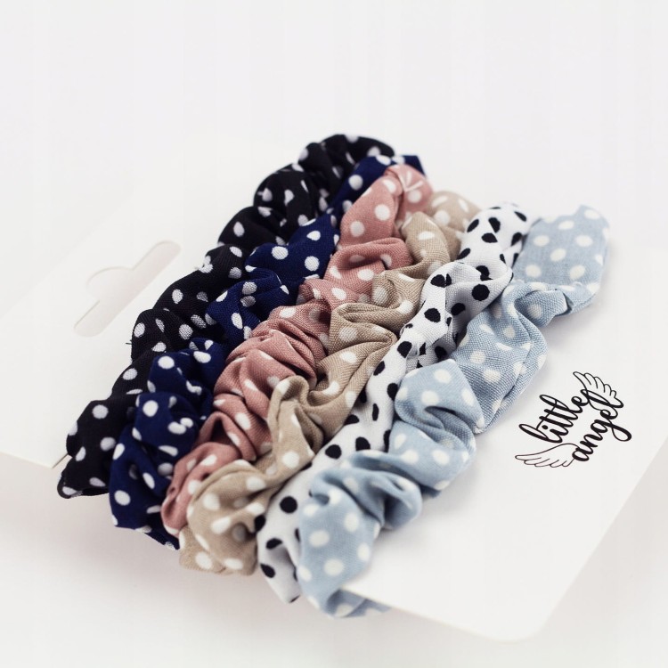 GUMKI do włosów ZESTAW 6 szt Schrunchie frotki