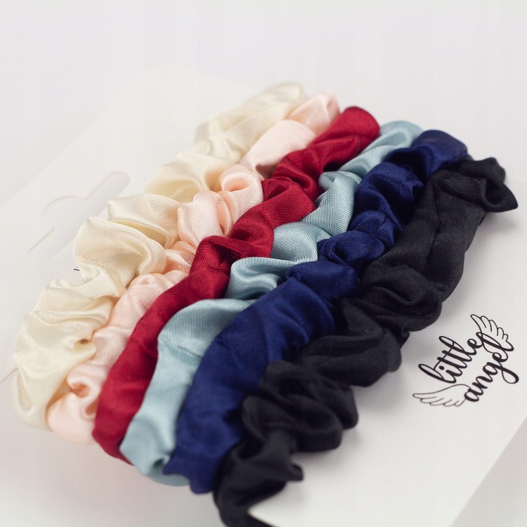 GUMKI do włosów ZESTAW 6 szt Schrunchie frotki