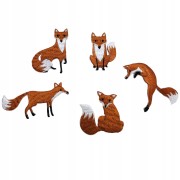 ZESTAW 5 Naszywek TERMO Naprasowanki Liski Lisy