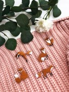 ZESTAW 5 Naszywek TERMO Naprasowanki Liski Lisy