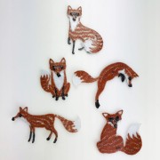 ZESTAW 5 Naszywek TERMO Naprasowanki Liski Lisy