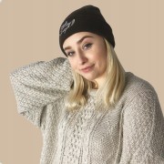 CZAPKA Little Angel brązowa białe haftowane Logo