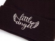 CZAPKA Little Angel brązowa białe haftowane Logo