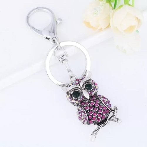 BRELOK Sowa Breloczek z cyrkoniami Sówka Cyrkonie