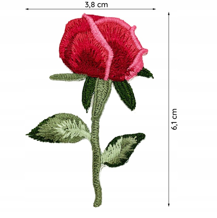 NASZYWKA Termo Naprasowanka Róża haftowana Kwiat