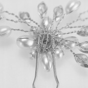 SPINKA do włosów Wsuwka Ślub cyrkonie Kwiat Kok