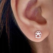 KOLCZYKI srebrne Łapki psa srebro 925 Łapka pies