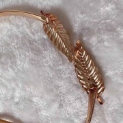 Metalowy pasek sprężynka - Złote Liście