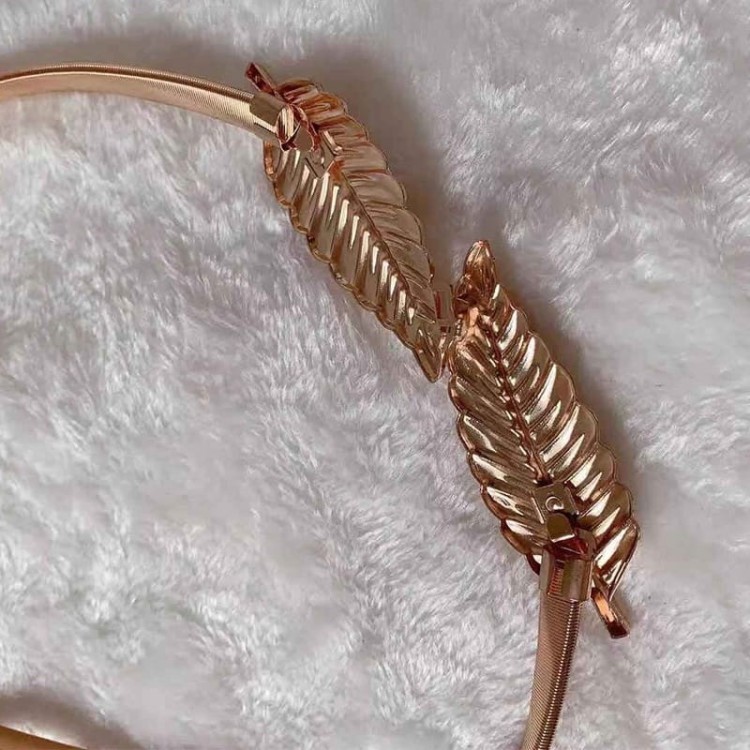 Metalowy pasek sprężynka - Złote Liście