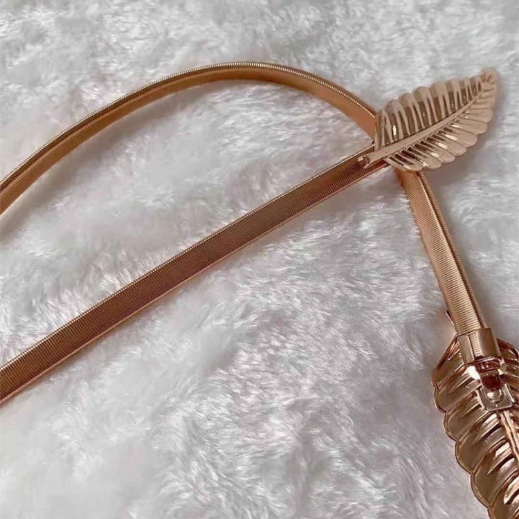 Metalowy pasek sprężynka - Złote Liście