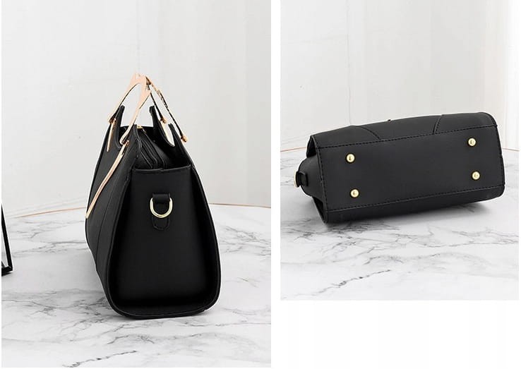 Torebka czarna kocie uszy Eko skóra Kuferek Kot