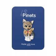 PINETS broszka Kotek z kokardką cyrkonie Sfinks