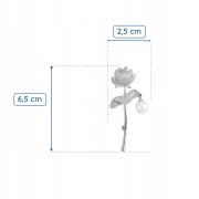 PINETS Broszka srebrna Róża pozłacana Białe złoto