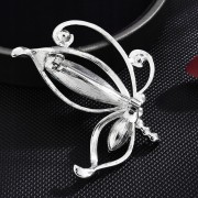 PINETS Broszka srebrny Motyl cyrkonie 14 Karatów