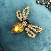 PINETS broszka Owad Mucha Ważka cyrkonie żółta