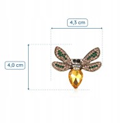 PINETS broszka Owad Mucha Ważka cyrkonie żółta